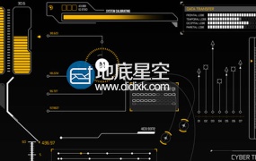 AE模板25个组HUD信息图表科技感界面动画元素