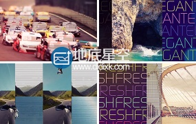 AE模板时尚动感快速分屏照片视频包装动画