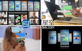 AE模板社交媒体APP聊天气泡对话框动画包