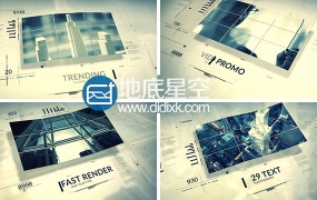 AE模板高科技风格企业商务标题文字图文介绍动画