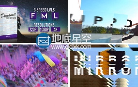 AE模板扭曲旋转快速变焦转场过渡动画