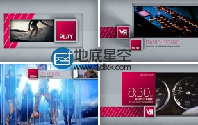 AE模板三维立方体翻转广播电视栏目特效包装