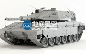 3D模型高精度坦克模型 Тank Merkava Mark IV Hi-Poly