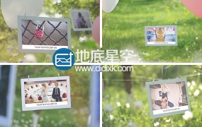 AE模板4K分辨率实拍美丽风景周年纪念日婚礼相册视频动画