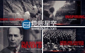 AE模板大气复古历史展示回忆视频片头动画