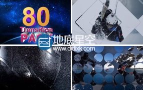 视频素材 80组动态 图形遮罩转场过渡素材