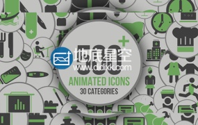 AE模板 500组企业徽章社会医疗业务体育科技网络SEO动画图标
