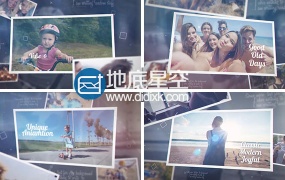 AE模板唯美生日回忆相册视频照片动画