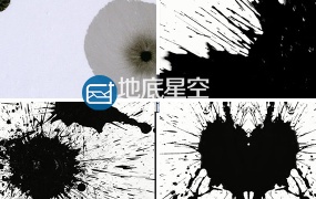 视频素材:56组4K分辨率中国风水墨滴落泼洒动画视频转场素材