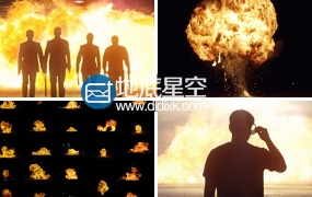 视频素材:59组4K分辨率火焰冲击爆炸燃烧场景特效素材