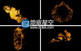 视频素材:220组4K分辨率实拍地面火灾火焰燃烧特效合成素材