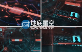 AE模板:HUD界面高科技介绍人物角色动画电影游戏开场片头