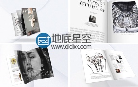 AE模板书籍封面作者杂志三维翻页促销片头动画