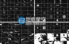 AE模板1000个卡通涂鸦手绘运动形状素描MG动画元素