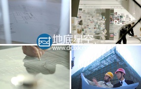 视频素材:实拍企业高端设计师图纸设计工程建设合集
