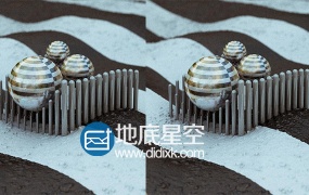 C4D教程:创意钢铁质感三维场景