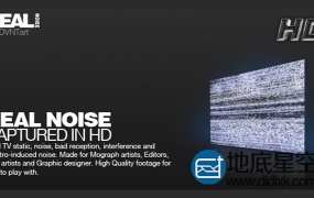 视频素材:15个电视信号干扰雪花无信号动画 REAL NOISE pack