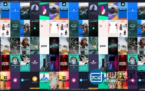 AE模板广告手机app社交软件Instagram界面动画
