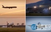 实拍素材：震撼炫酷飞机起飞降落机场视频