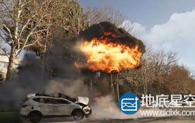 C4D教程:汽车爆炸场景模拟特效