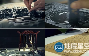 视频素材:中国文化笔墨纸砚空镜素材