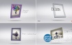 AE模板干净回忆婚礼三维相框图片展示动画