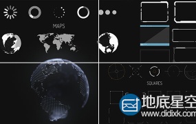 AE模板300多种HUD全息信息图表高科技科幻UI图形动画