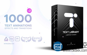 AE脚本:1000种文字动画预设 Text Library V2 Win/Mac
