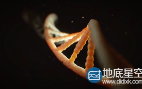 视频素材:炫酷DNA组织运动效果展示效果