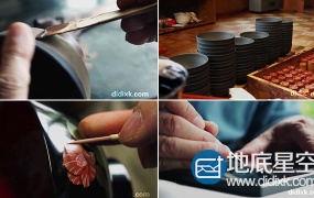 实拍视频:手工艺漆器陶瓷制作过程
