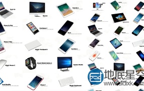 E3D模型:各种型号的手机平板显示键盘屏电脑等电子设备模型包
