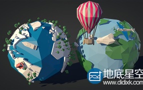 3D模型:低多边形地球模型