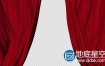 视频素材：经典红色戏剧舞台窗帘丝绸开场闭幕视频动画