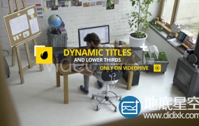 AE模板时尚动态人名字幕条标题排版动画