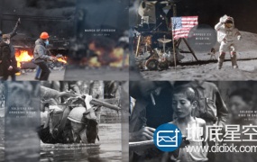 AE模板历史纪录片回忆战争事件介绍动画