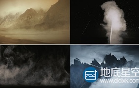 视频素材:100组4K灰尘粒子烟雾特效合成素材