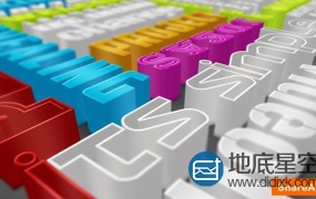 AE模板三维彩色立体文字排版标题动画
