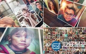 AE模板结婚周年纪念日家庭生日庆祝马赛克照片