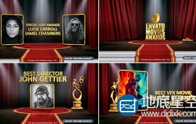 AE模板金色豪华奥斯卡电影奖颁奖典礼Awards Show