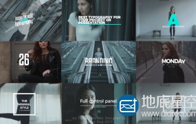 AE模板简单时尚风格的文字标题排版动画