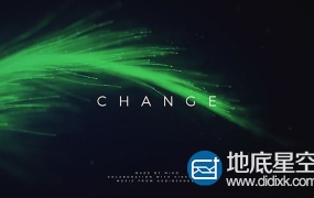 AE模板粒子光线文字标题开场片头动画 Glitch Words Logo Opener