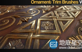 笔刷素材 :60个点缀装饰ZBGumroad – ZBrush 60 Ornament Trim Brushes Vol.1