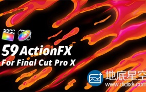 FCPX插件:59组火焰能量电流爆炸烟雾水流MG卡通元素动画