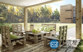 3D模型:时尚木头椅子长凳模型 Evermotion – Archmodels Vol.187