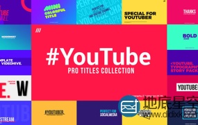 FCPX插件:时尚文字标题排版网络视频标题包装字幕动画