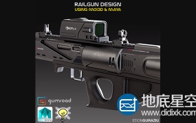 Maya教程:电磁炮步枪建模教程 Gumroad – Railgun Design with Edon Guraziu