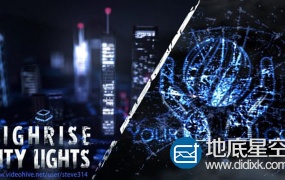 AE模板:城市夜景近景特效logo标志演绎动画