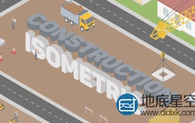 AE模板-3D卡通施工建设工程师规划房子室内安装机械工具元素包