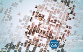 FCPX插件+Motion模板-简单马赛克图片照片汇聚标志Logo片头动画Simple Mosaic Logo