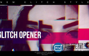 FCPX插件-信号干扰画面损坏图文包装视频展示片头 Glitch Inspired Opener